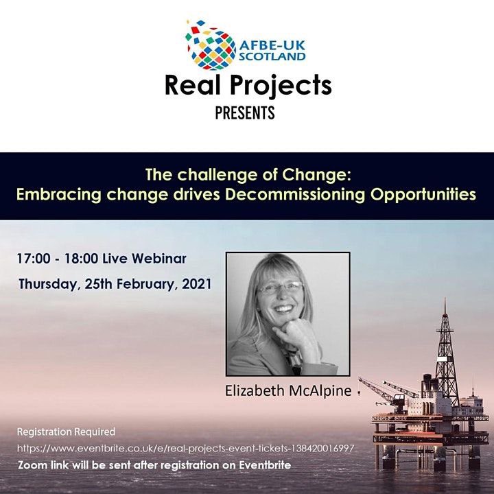 AFBE_UK's tweet image. Thursday 25 February Elizabeth McAlpine will join us to talk about how embracing change drives Decommissioning opportunities.
#RealProjects

Register: afbe.org.uk/events

@AFBEUKScotland