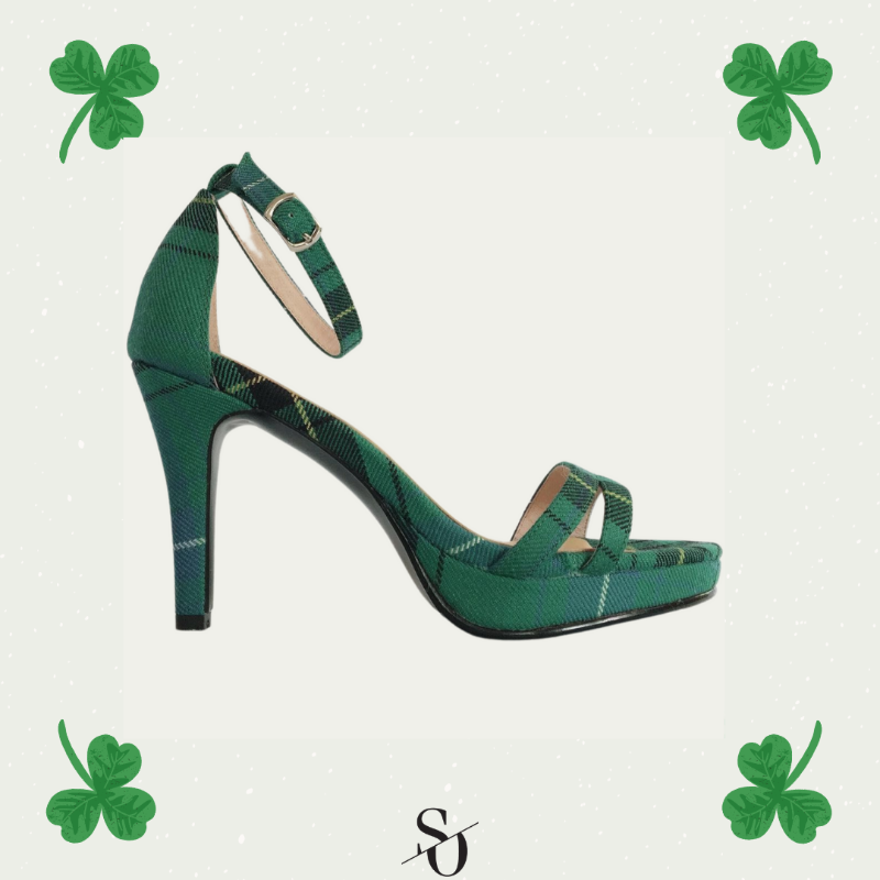 St. Patrick's Day ☘️ inspired shoes! Our Christine Strappy Tartan Heels are perfect for nights when you want to be glamorous with a pair of statement heels.