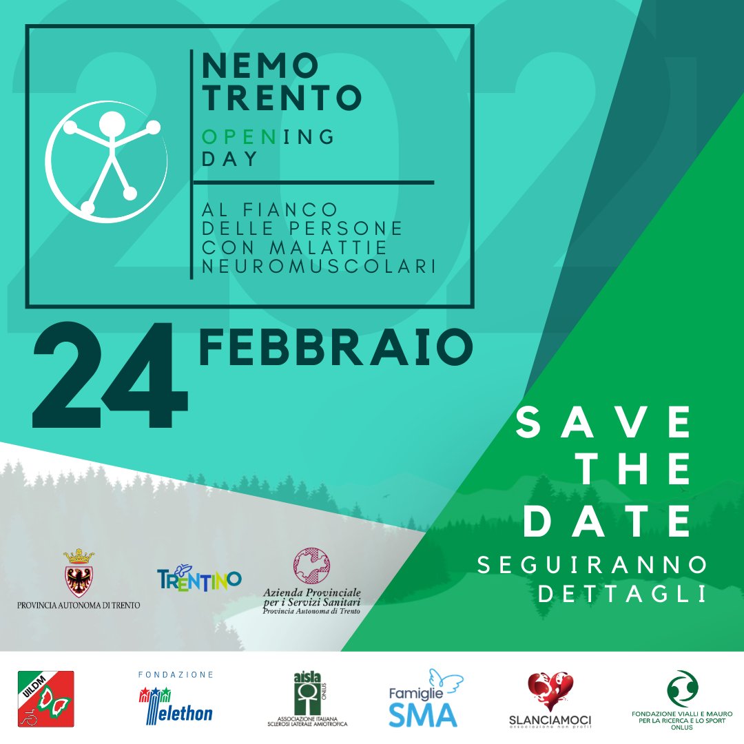 Siamo felici ed emozionati ➡️ <a href="/CentroNemo/">Centro Clinico NeMO</a> Trento è realtà! 
STD 🗓 24 febbraio 👉 diretta streaming su FB @centronemotrento e bit.ly/3jQhvBm
Con @aislaonlus @Telethonitalia <a href="/famigliesma/">famigliesma</a> <a href="/UILDMnazionale/">UILDM Dir. Naz.</a> <a href="/Slanciamoci/">Slanciamoci</a> <a href="/FVM_Official/">FVM</a> <a href="/vlvitalia_odv/">Viva La Vita Italia</a>
#personecheaiutanopersone