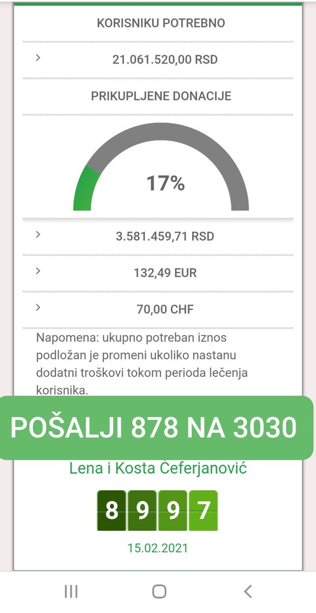 kosta_i's tweet photo. Pomozite Leni i Kosti. https://t.co/ntvWzodkns