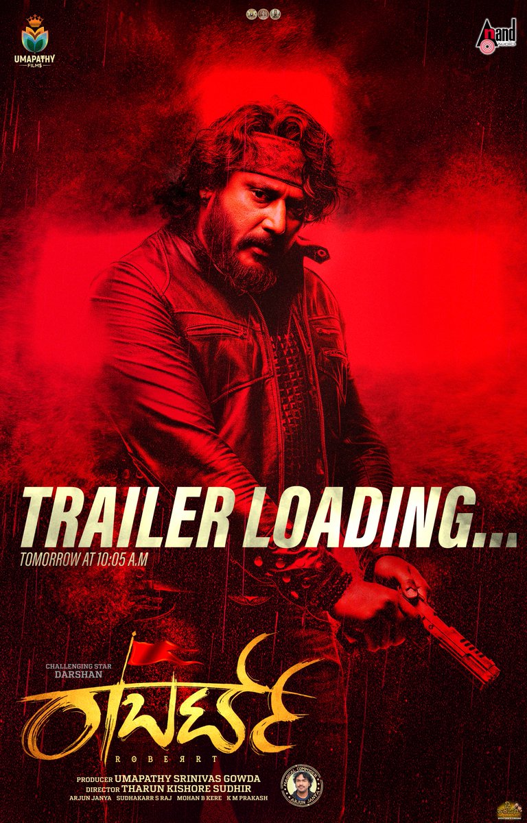 aanandaaudio's tweet photo. 🔴Tomorrow's Weather Report🔴
⛈Storm Starts at 10:05 AM⛈
#RoberrtTrailerRoarOnFeb16
🔔 https://t.co/IKwWnRKH9C 🔔

@dasadarshan @TharunSudhir @UmapathyFilms @StarAshaBhat @ArjunJanyaMusic @umap30071 @Dcompany171 #AnandAudio https://t.co/6FLxcUzGd8