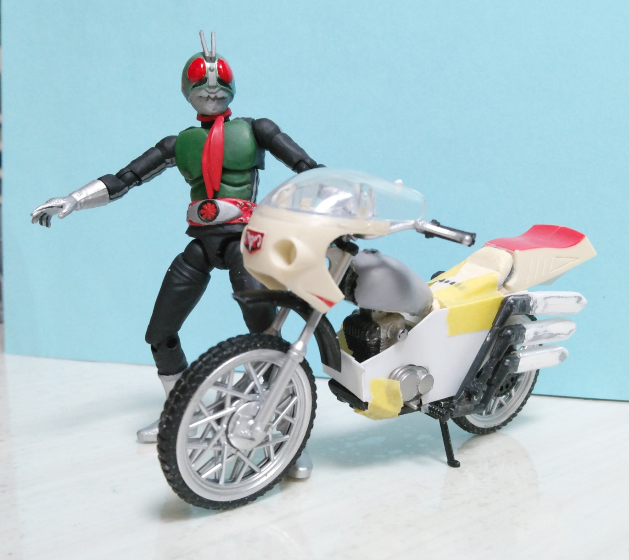 SHODO 仮面ライダー 掌動駆X フィギュア　旧2号　サイクロン号 掌動-XX シン・仮面ライダー 仮面ライダー第2号＆サイクロン号