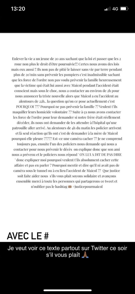 jihadeuu1's tweet photo. #justicepourmaicol https://t.co/c55q9McWgi