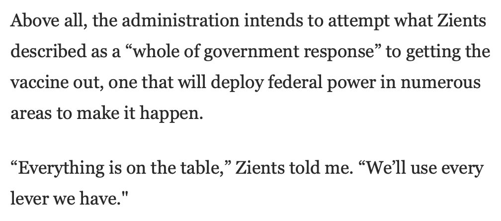 According to Zients, they are currently doing everything possible. "We're at war with this virus." "Every is on the table. We'll use every lever we have." We'll "overwhelm the problem."