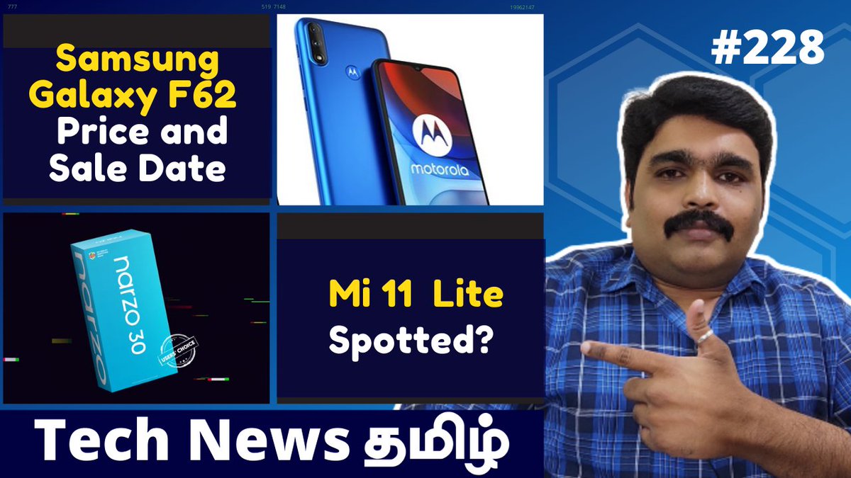 techsatheeshoff's tweet photo. Todays Tamil Tech News is live
#RedmiNote10 #RealmeNarzo30 #Mi11Lite #MotoE7Power  #Vivo #GalaxyF62

Link : https://t.co/EnjOJSdo3o

Feel Free to RT https://t.co/PdkluZduZg
