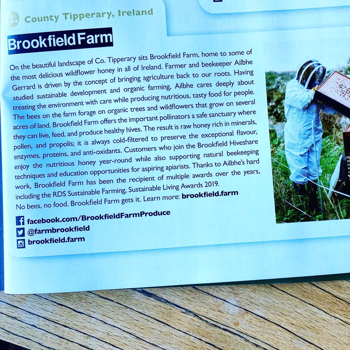 So delighted to open @gardenculturemagazine and see a lovely piece about @brookfield.farm. Thank you! #rawhoney #farmingfornature #biodiversity #farmtours