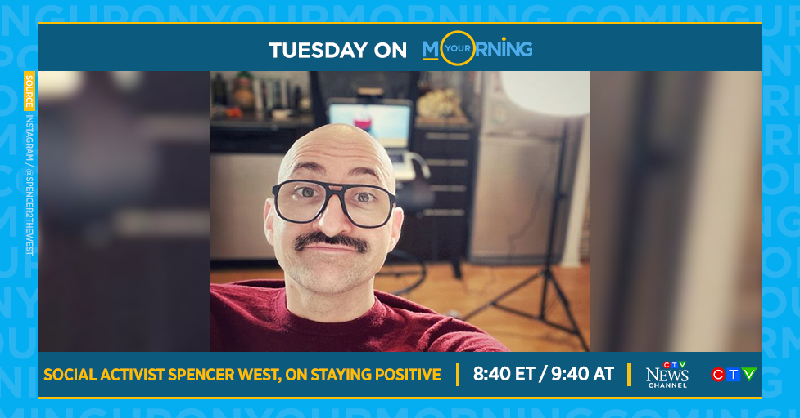 .@spencer2thewest joins us on Your Morning tomorrow - with how to stay positive during the pandemic! Don't miss it!