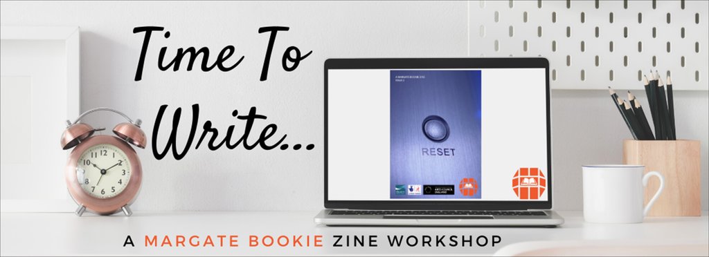 Stuck for #inspiration in your #creativewriting? Haven't had time to just sit &amp; #write? Keen to submit your #art to Margate Bookie's #zine?

Come to our FREE session, take part in #writing exercises &amp; Q&amp;A with the Editor

margatebookie.com/book-events/

#WritingCommunity #writerslife