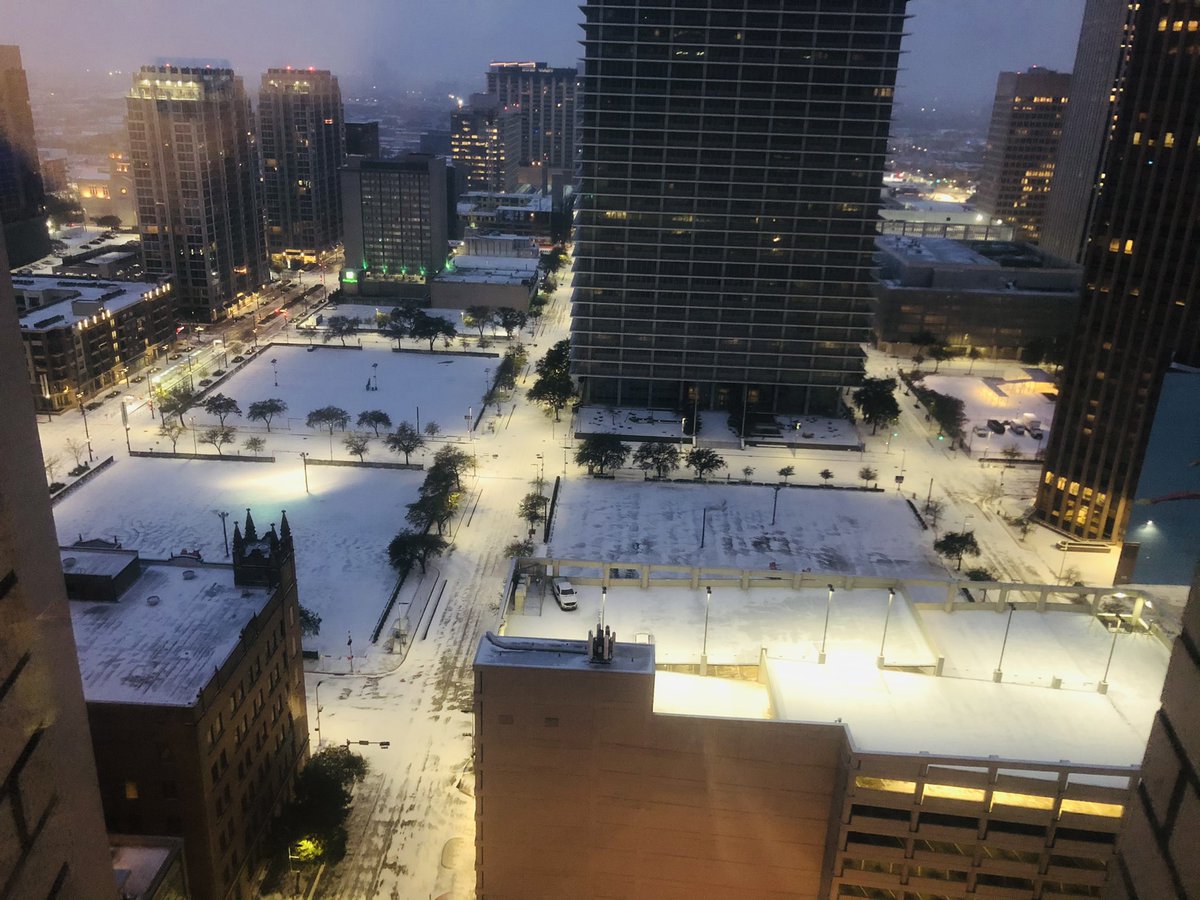 Downtown, Houston ... be safe, stay warm, and stay home.