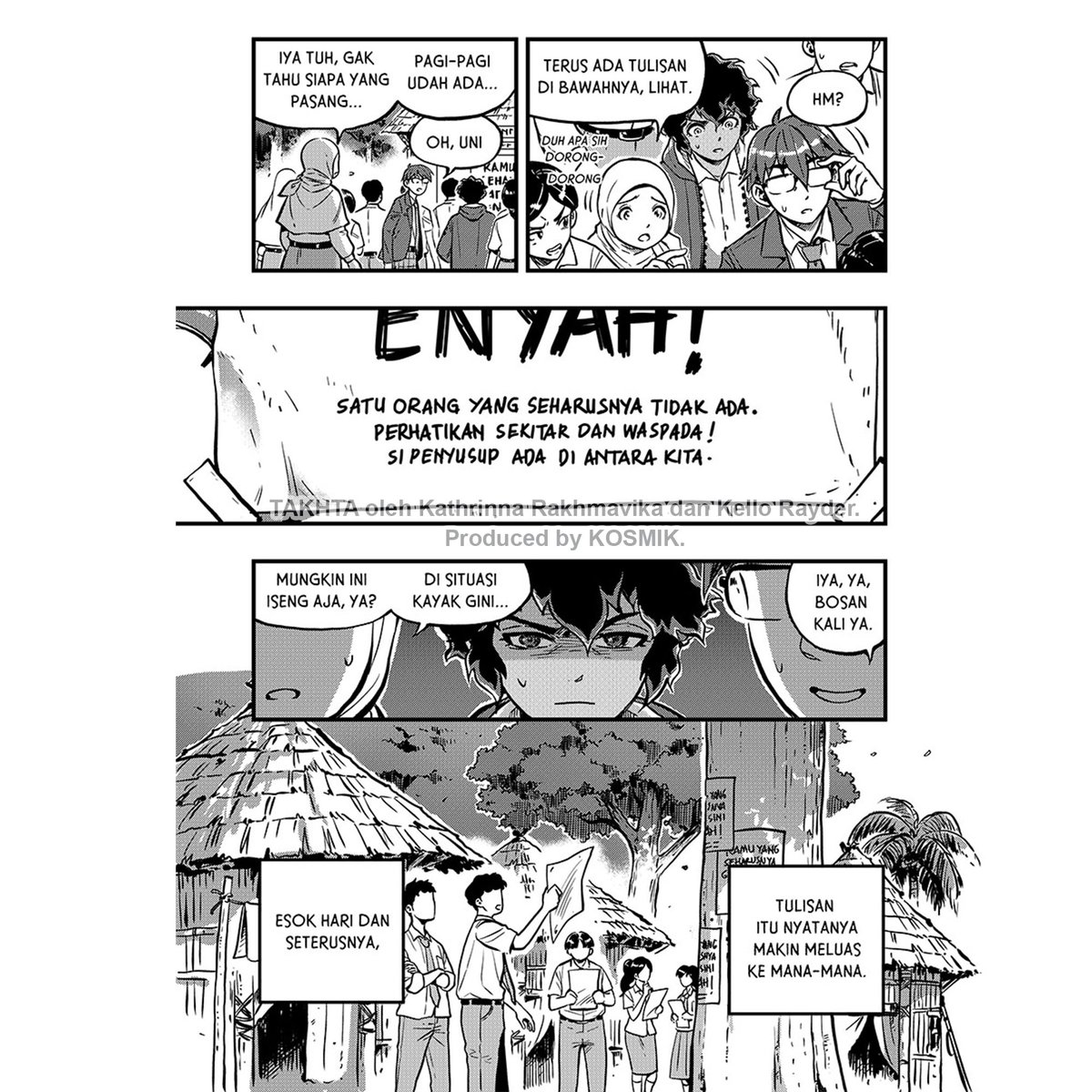 Berita panas menyebar tanpa batas, emosi berantai meski tanpai dawai. Di baliknya, selalu ada yang diuntungkan. Waspada!
Chapter 9 #KomikTakhta oleh saya dan @kello_rayder dan diproduksi @kosmiknetwork sudah rilis!
Silakan baca di https://t.co/mxGnTOs2Ga :)