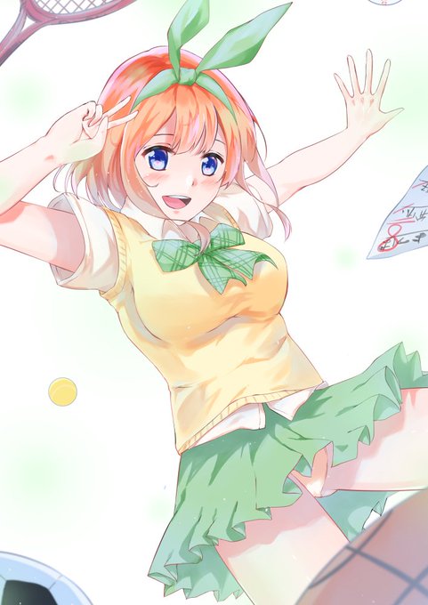 bashoさんがTwitterに投稿した中野四葉(五等分の花嫁)のイラスト。