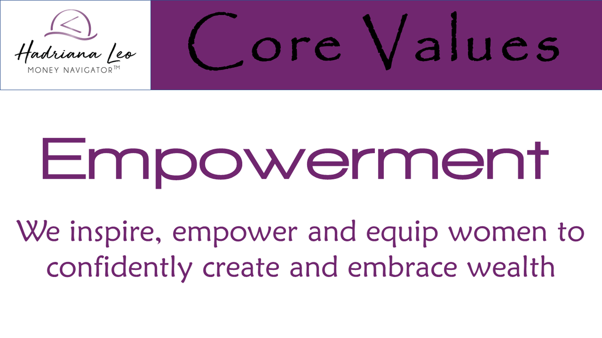 HadrianaL's tweet photo. I am Hadriana Leo, Personal Finance Coach on a mission to empower women to be confident leaders in wealth creation, to embrace financial success. One of our 5 Core Values - Empowerment.
#women #wealth #hadrianaleo #coach #moneynavigator #personalfinance #invesments #speaker https://t.co/FnVU1KdiSb