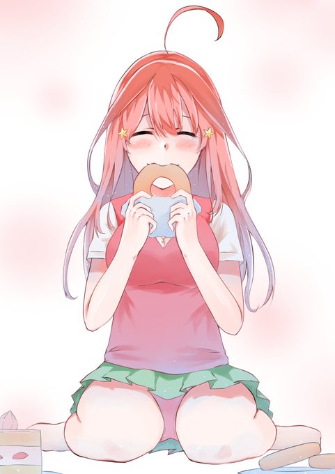 bashoさんがTwitterに投稿した中野五月(五等分の花嫁)のイラスト。