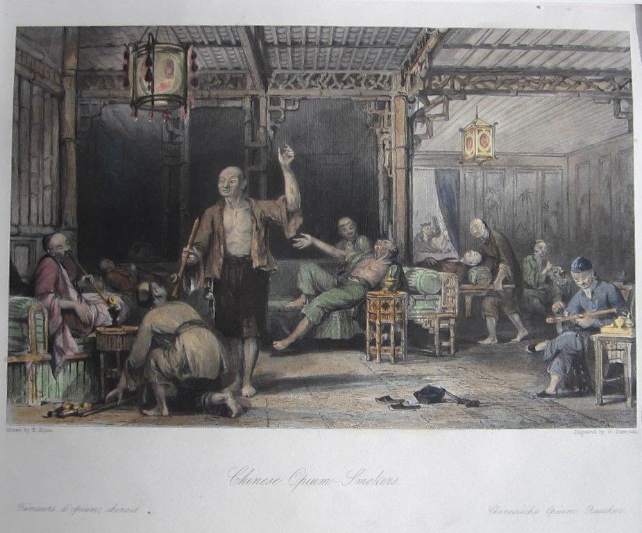 Another beautiful antique print sold to an Australian customer - a Chinese Opium Den. #china #opiumden #antiqueprints #topography