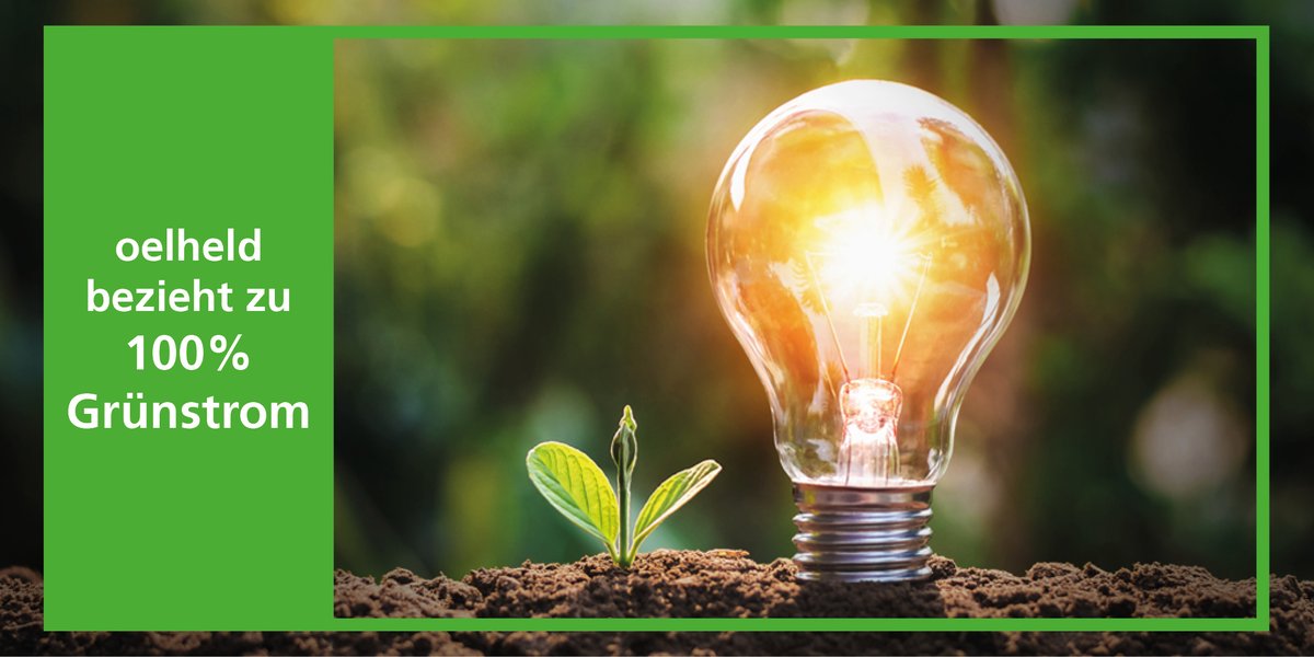 Die oelheld GmbH bezieht ihren Strom im Jahr 2021 ausschließlich aus regenerativen Quellen. #umwelt #grünstrom #wasserkraft #oelheld