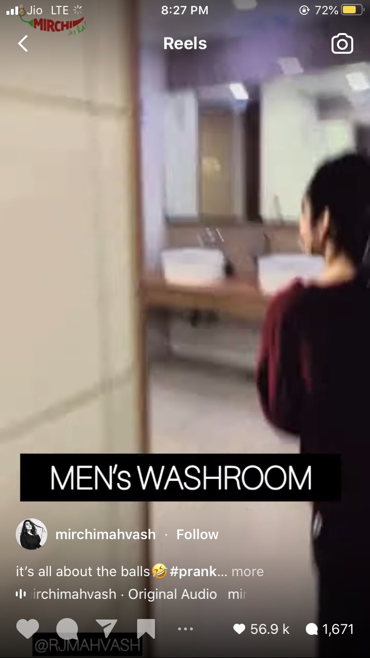 Jaspreet Kaur On Twitter Radio Mirchi Rj Mahvash Entered In Men S Washroom Threw Tennis Balls Inside While The Washroom Was Occupied She Did It In The Name Of Prank But If