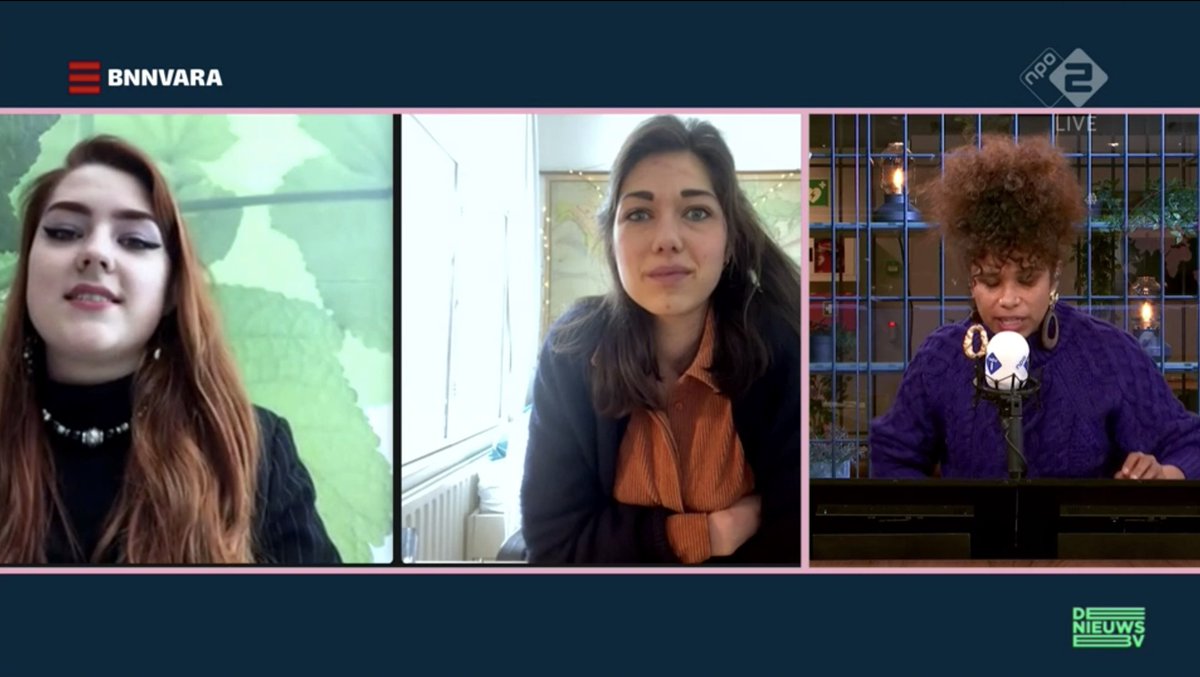 “Het is heel onnatuurlijk om op deze leeftijd geen nieuwe mensen in meer dan een jaar te ontmoeten”, zegt student Donna Rooseboom. “Jongeren willen elkaar ontmoeten en dat kan ook veilig op afstand”, zegt student en kweker Ruth Six te gast bij @denieuwsbv. Gauw aub <a href="/AmsterdamNL/">Gemeente Amsterdam</a>
