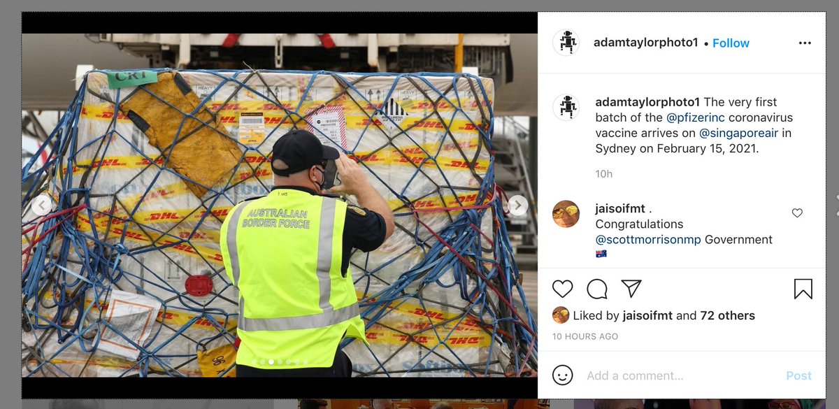 Oh dear God. Right on cue folks. Here's Scott Morrison's personal photographer following my thoughts.Remember - you're paying for him to take photos of a man unloading pallets. #Icantbelievetheyreallydidthis 