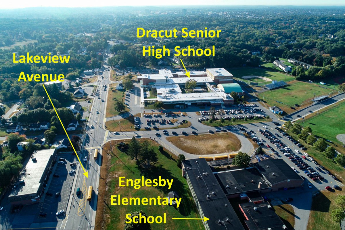 BSCESNews's tweet photo. At any school complex, heavy #traffic during peak drop-off &amp; pick-up hours can cause problems. Read about how @hoyletanner used #DroneImagery to propose improvements to address traffic congestion &amp; human behavior in the #Innovation issue of #BSCESNews: https://t.co/1RbYEidDZs https://t.co/MHrro7RitM