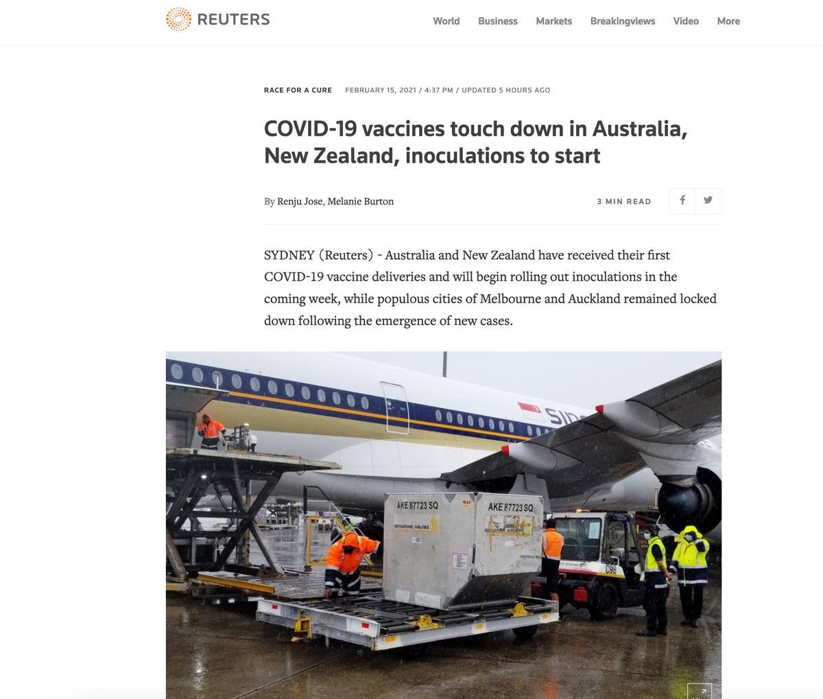 Oh dear.Too late. Saturation coverage of a plane landing. You're not seeing transport employees at work here.You're really seeing the Morrison government's comms team at work. .