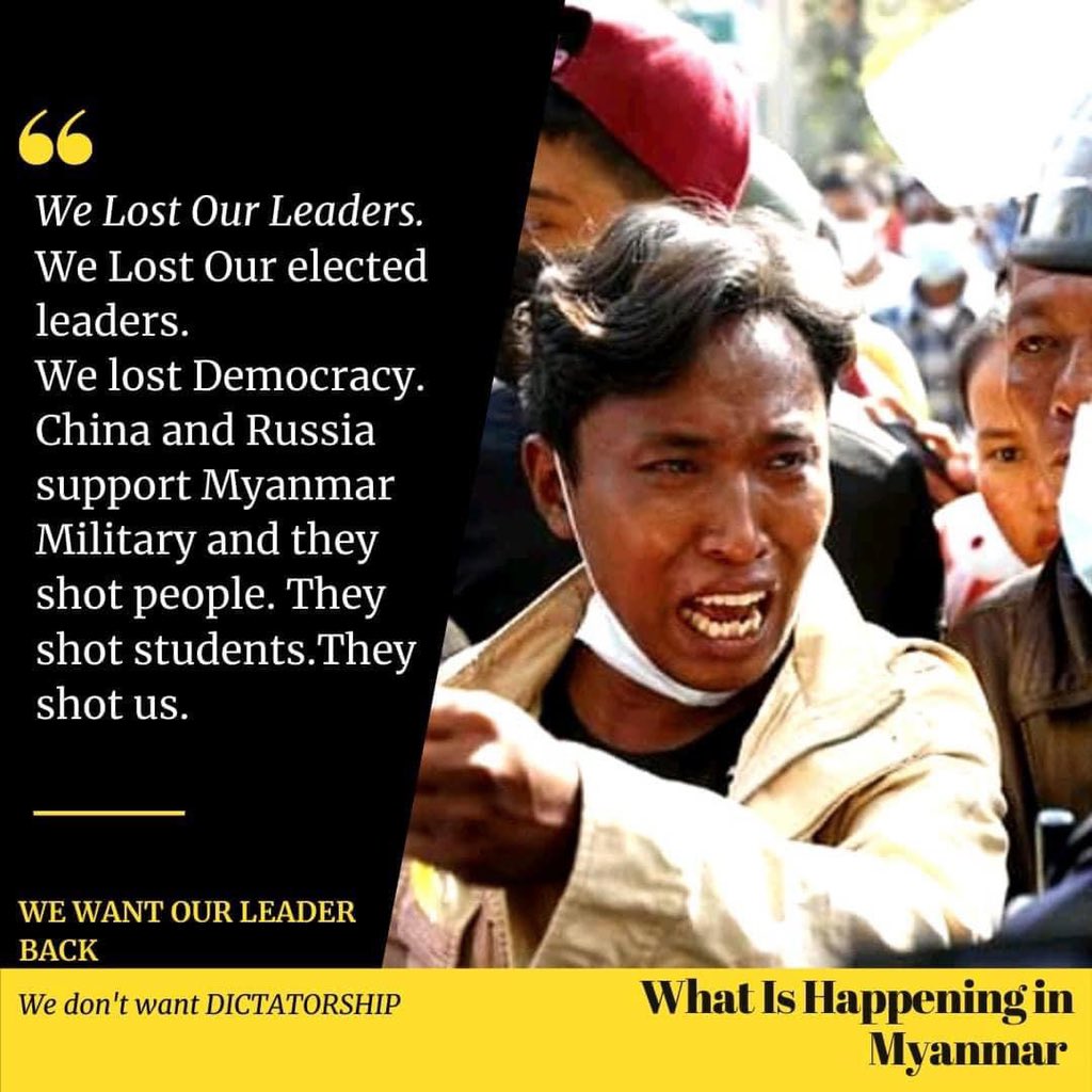 WE ARE NOT SAFE 😭

#WhatsHappeningInMyanmar 
#Feb15coup
