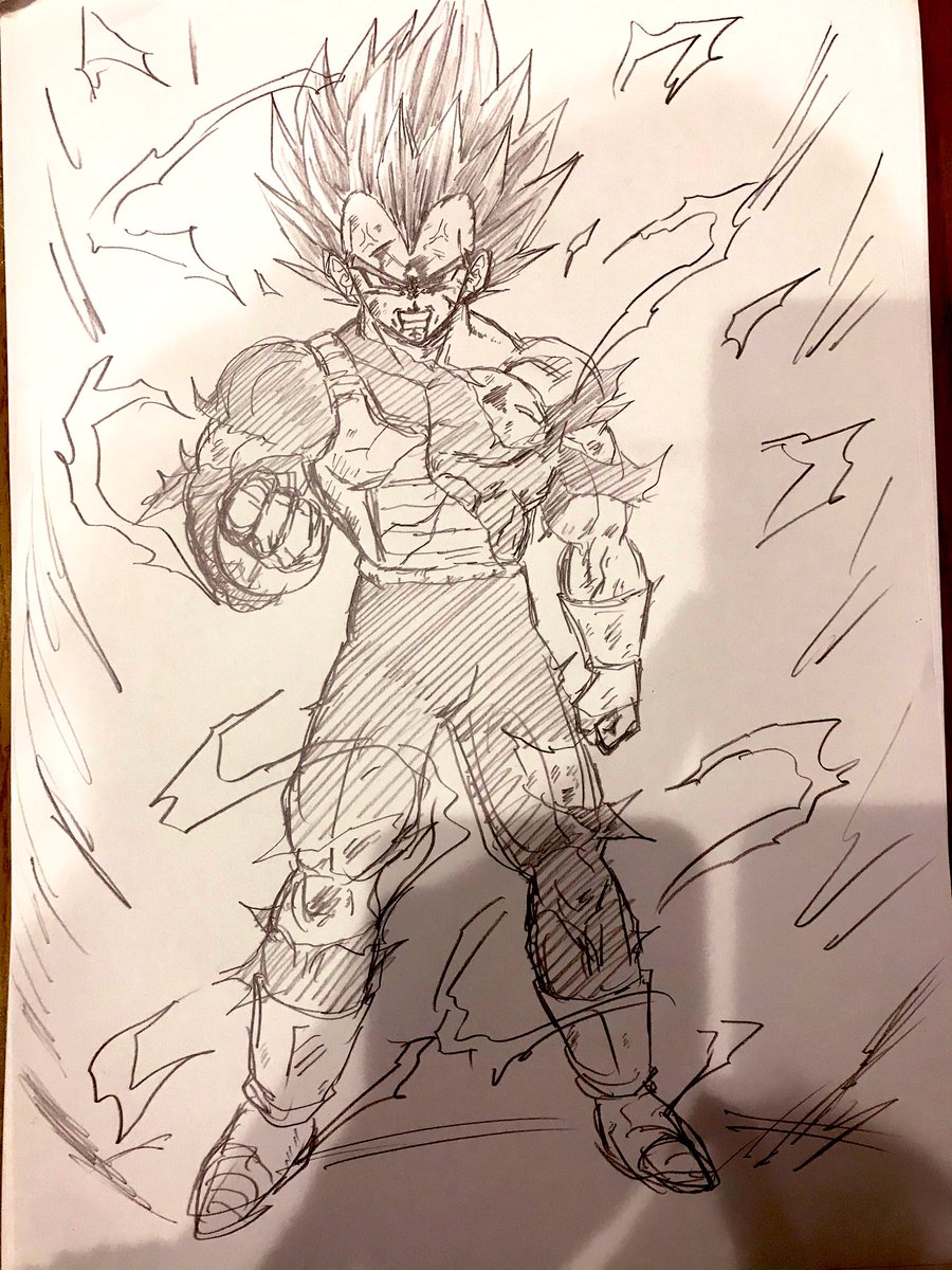 Snsお絵描きマン ベジータはこれくらいの服の破れ方が好きです