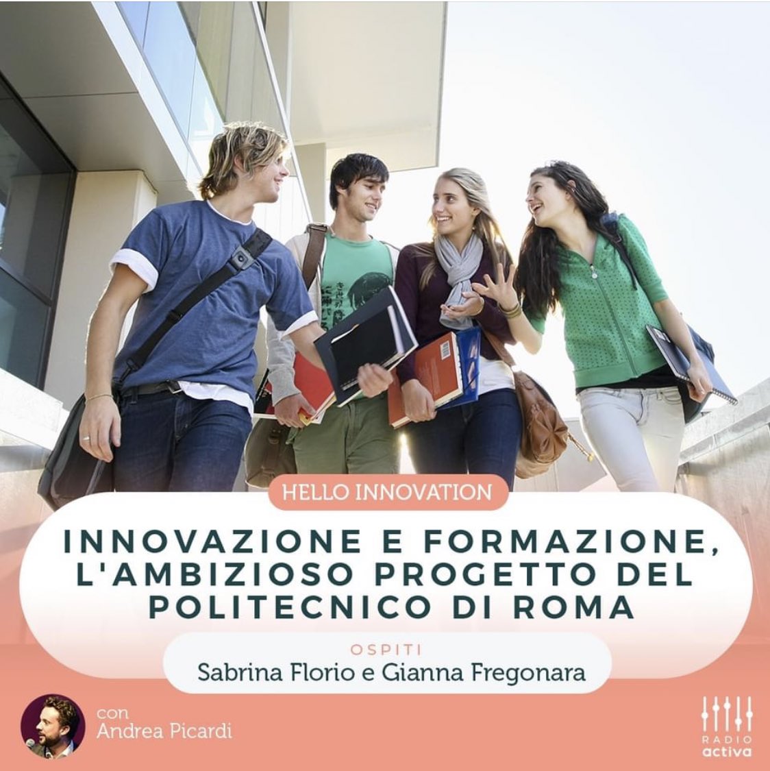 ICompetitivita's tweet photo. #Innovazione💡e #formazione 📚 , l’ambizioso progetto del Politecnico di Roma.
@AndreaPicardi ne ha parlato con @giannafregonara (@Corriere) e Sabrina Floris (@Unindustria) in questa nuova puntata di #HelloInnovation 📻 su @WebRadioActiva 👉🏼 https://t.co/kyAuSjhm4j https://t.co/GyqS2fuX4M
