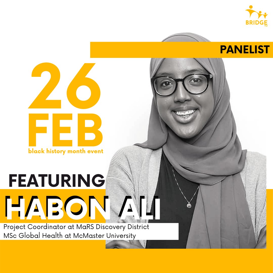 bridgeto_youth's tweet photo. Get your tickets today! ๐ https://t.co/rWoAn7XHyP
Hear a thought-provoking panel discussion with @habondali as she shares the lessons she learned in being an agent of change in the anti-Black racism movement.
#BridgeTO #BlackHistoryMonth https://t.co/fJRh5MLubO