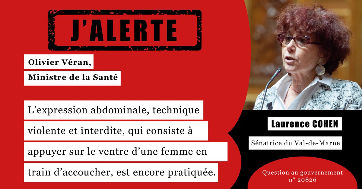 LaurenceCohen94's tweet photo. ✊ J'alerte @olivierveran sur l'#expressionabdominale, une pratique inhumaine et dangereuse. De nombreux témoignages dénoncent encore son utilisation lors de l'#accouchement.
▶️ Question à lire ici en intégralité: https://t.co/4pSZH4M9ii https://t.co/EsWXXPg6uJ