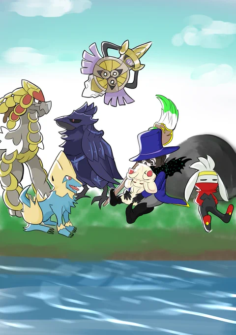 ヘッダー用に描きました!
折角なのでうちの子達を紹介します!
#ポケモン剣盾 #旅パ 