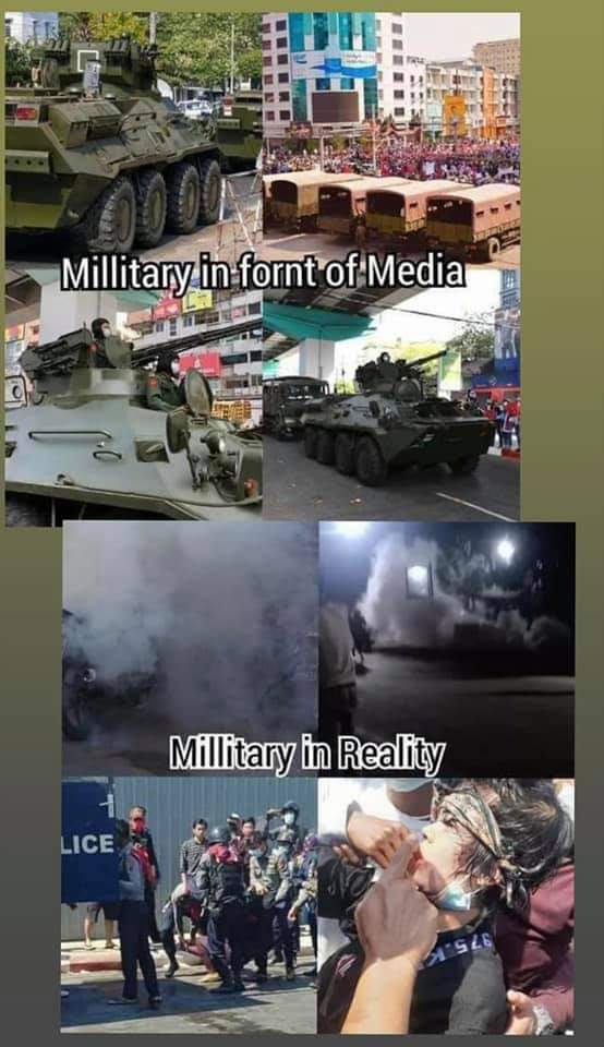 Tharaphi (@tharaph08525473) on Twitter photo The real situation of Myanmar Military
They always start making violence to peaceful protesters.They show how they innocent in front of the World.But in behind.....
WE ARE NOT SAFE
<a href="/freya_cole/">Freya Cole</a> <a href="/UN/">United Nations</a> <a href="/cnnbrk/">CNN Breaking News</a> <a href="/MayWongCNA/">May Wong</a> <a href="/UN/">United Nations</a> <a href="/UN_HRC/">UN Human Rights Council</a>
#WhatsHappeningInMyanmar
#Feb15Coup The real situation of Myanmar Military
They always start making violence to peaceful protesters.They show how they innocent in front of the World.But in behind.....
WE ARE NOT SAFE
<a href="/freya_cole/">Freya Cole</a> <a href="/UN/">United Nations</a> <a href="/cnnbrk/">CNN Breaking News</a> <a href="/MayWongCNA/">May Wong</a> <a href="/UN/">United Nations</a> <a href="/UN_HRC/">UN Human Rights Council</a>
#WhatsHappeningInMyanmar
#Feb15Coup