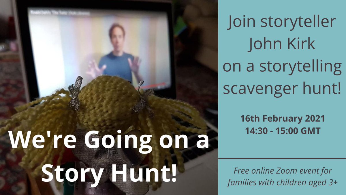 LBHFLibraries's tweet photo. We are so excited to be presenting 'We are going on a Story Hunt'  with John Kirk .😊 

To book your ticket click on the link below:

https://t.co/cMo7fGZr8c

#storytelling #storytime #onlinestorytime #childrensevent #scavenger_hunt #freehalftermfun #familyfun https://t.co/931wCM27xk
