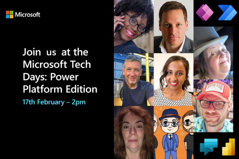 Laura GB - She/Her - #CommunityRocks 💛💙 (@laura_gb) on Twitter photo Interested in #PowerPlatform?
Microsoft Tech Day on Wed 17th of Feb at 14:00-16:30 GMT
With a cast of @TATTOOEDCRMGUY <a href="/tassyja/">Tricia Sinclair</a> <a href="/JeseNav2/">Jese Navaranjan #WomanInTechnology</a> <a href="/CEdgson/">Clarissa Edgson 🌏 🌿</a> <a href="/KyloHill/">Kyle Hill</a> @greyhatbeard & <a href="/SiOwenDigital/">Simon Owen (He/Him) #PowerAddict</a> what could go wrong?
Register:
ow.ly/pZ1g50DzRR4
#MSTechDays Interested in #PowerPlatform?
Microsoft Tech Day on Wed 17th of Feb at 14:00-16:30 GMT
With a cast of @TATTOOEDCRMGUY <a href="/tassyja/">Tricia Sinclair</a> <a href="/JeseNav2/">Jese Navaranjan #WomanInTechnology</a> <a href="/CEdgson/">Clarissa Edgson 🌏 🌿</a> <a href="/KyloHill/">Kyle Hill</a> @greyhatbeard & <a href="/SiOwenDigital/">Simon Owen (He/Him) #PowerAddict</a> what could go wrong?
Register:
ow.ly/pZ1g50DzRR4
#MSTechDays