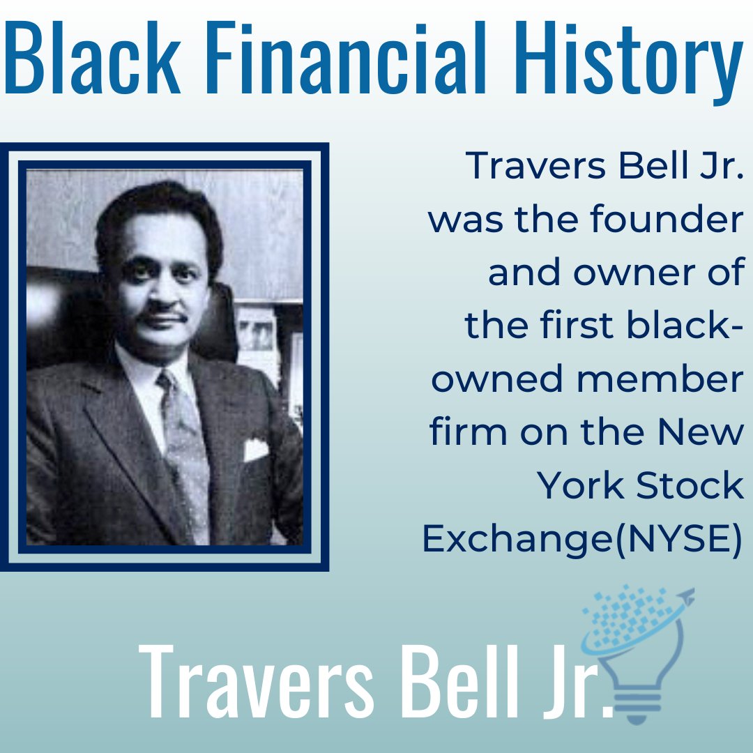 thinkingbigfin's tweet photo. Travers Bell Jr. grew up in the Ida B. Wells projects on the south side in Chicago, IL. He never thought about a career on Wall Street. In 1971, Daniels &amp; Bell became the first black-owned member firm on the #NYSE. 
#blackhistorymonth #blackhistory #blackfinancialhistory https://t.co/Aiw5HLU6An