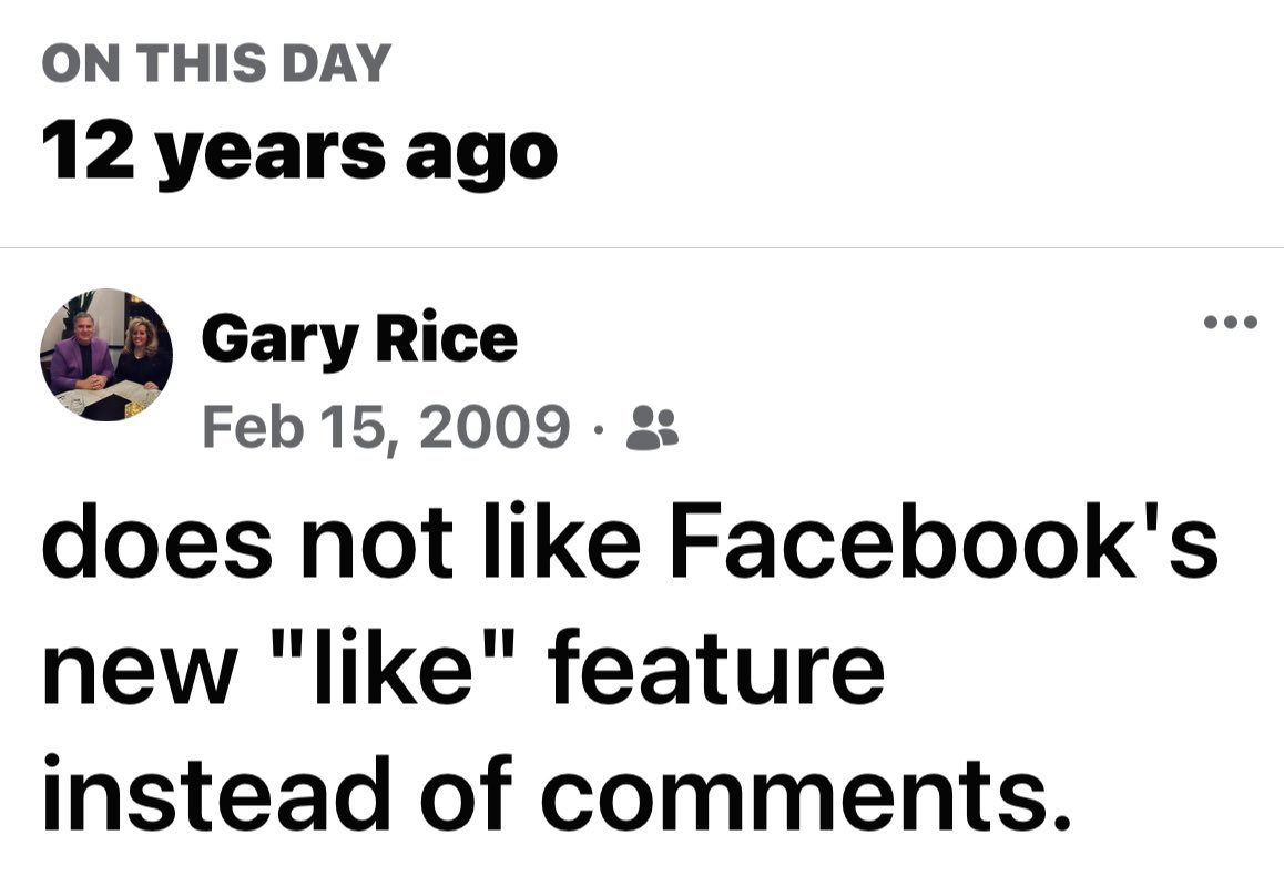gary_rice's tweet photo. Do you remember Facebook before the “LIKE” button? https://t.co/MrrooiM1qV