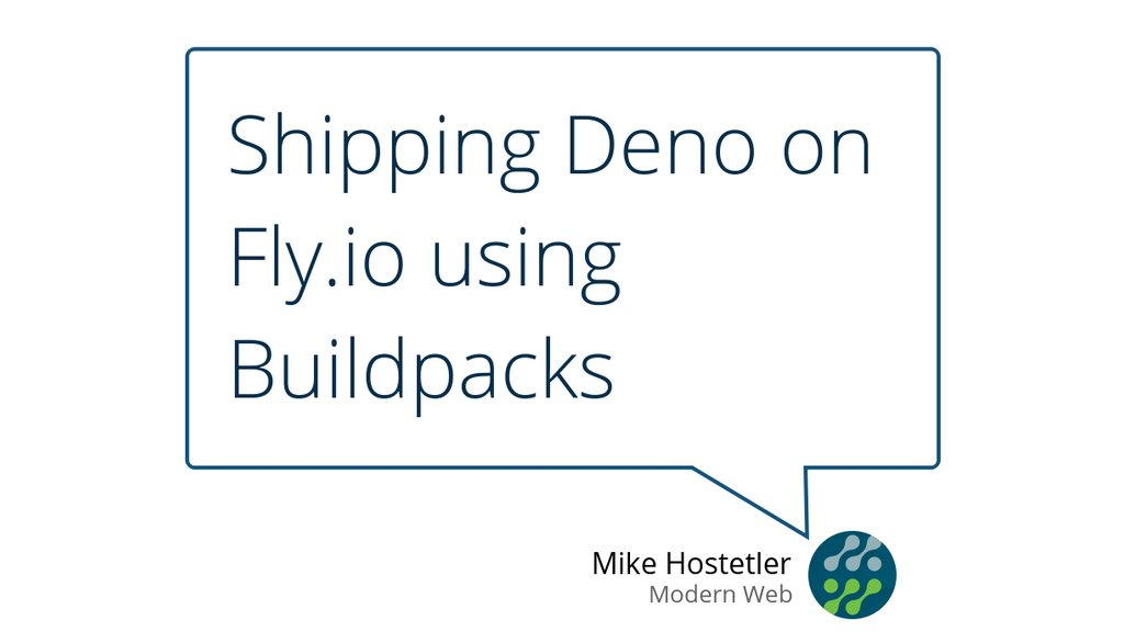 modernwebhq's tweet image. It’s not tied to any specific container platform such as Docker, it’s designed to run wherever you can run a container.

Read the full article: Shipping Deno on Fly.io using Buildpacks
▸ lttr.ai/dEM0

#DevOps