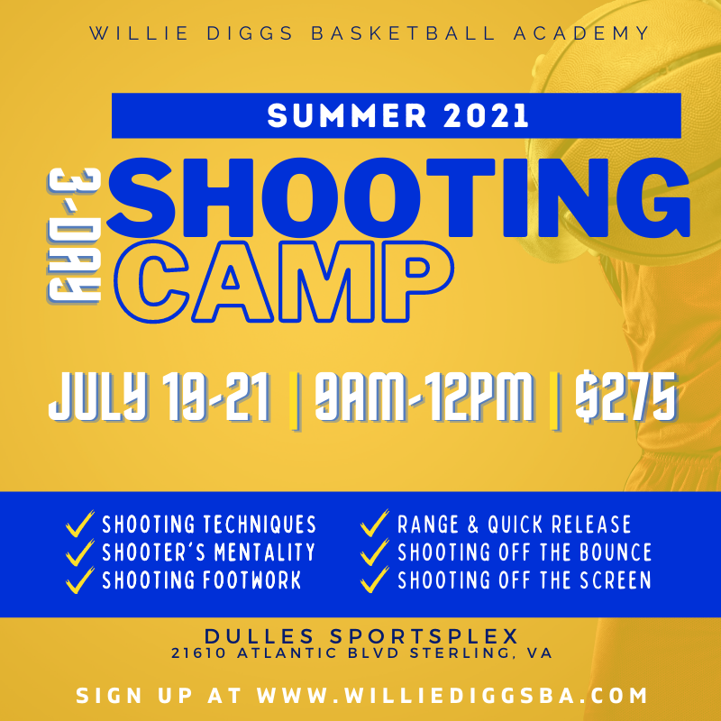 ☀️ 𝐒𝐔𝐌𝐌𝐄𝐑 𝟐𝟎𝟐𝟏: 𝐒𝐀𝐕𝐄 𝐓𝐇𝐄 𝐃𝐀𝐓𝐄𝐒!
𝟹-𝘋𝘢𝘺 𝘗𝘰𝘪𝘯𝘵 𝘎𝘶𝘢𝘳𝘥 𝘊𝘢𝘮𝘱 𝘑𝘶𝘯𝘦 𝟸𝟾-𝟹𝟶
𝟹-𝘋𝘢𝘺 𝘚𝘩𝘰𝘰𝘵𝘪𝘯𝘨 𝘊𝘢𝘮𝘱 𝘑𝘶𝘭𝘺 𝟷𝟿-𝟸𝟷
Sign Up Now at WillieDiggsBA.com