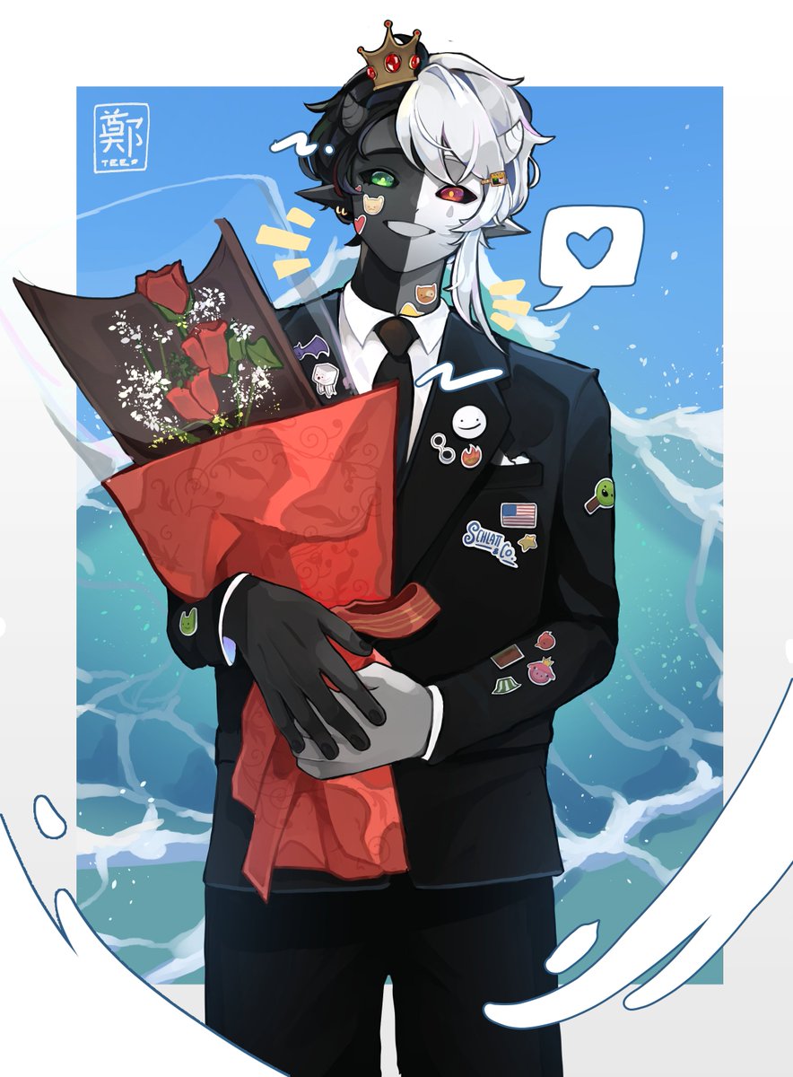 「HELLO  THANK  U  ALL  FOR  2K  !!!!!!!!!」|linley 🎗 comms open!のイラスト