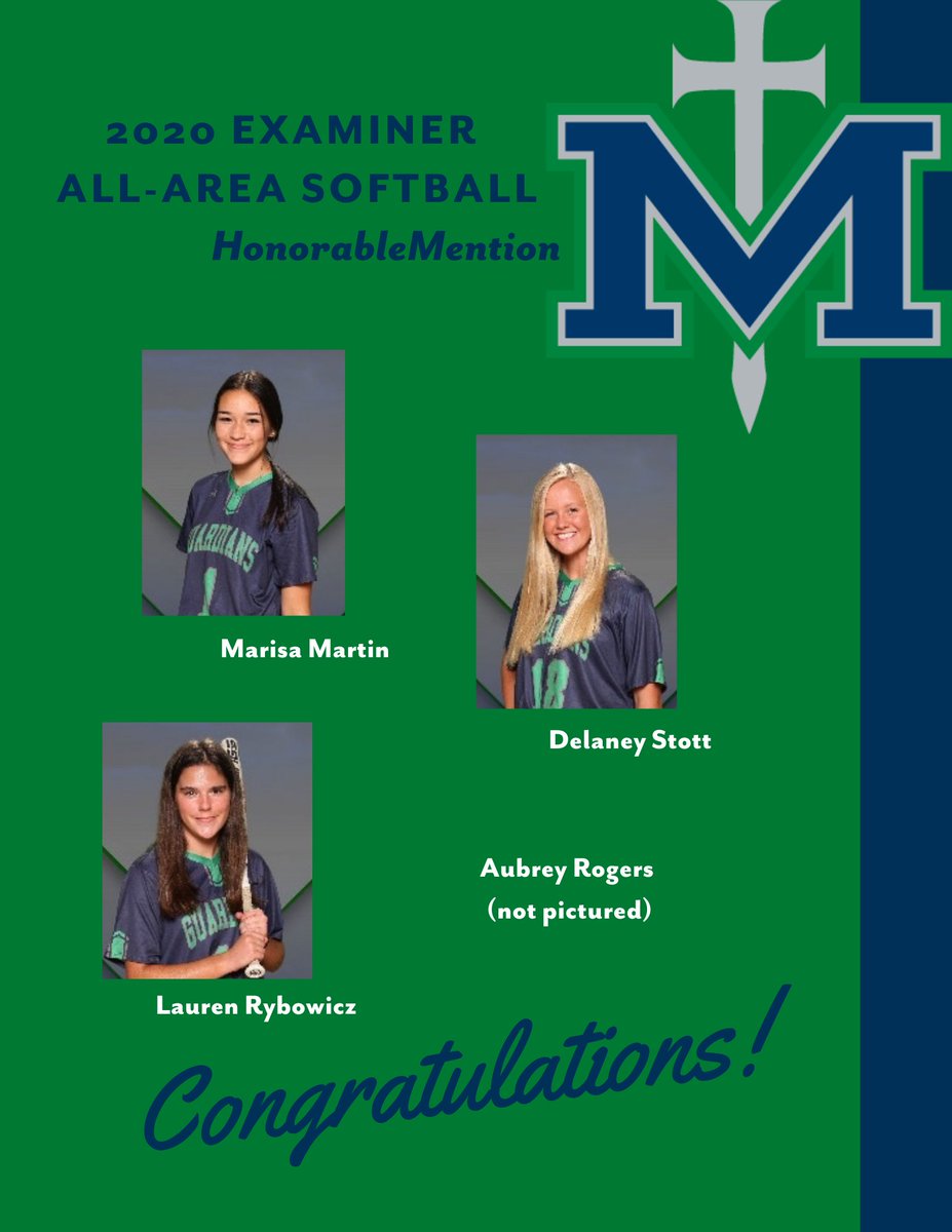 SMACatholic's tweet photo. Congratulations, to the 2020 Examiner All-Area SMA Guardians Softball honorees! #smaproud #smasoftball #smaguardians https://t.co/xdRT3qLexR