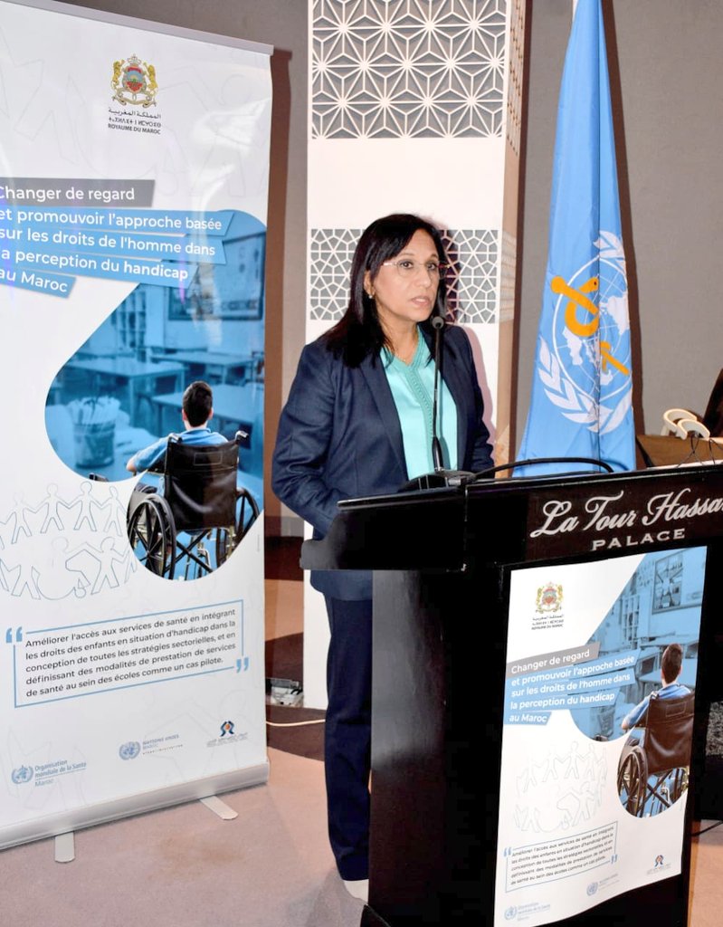 CNDH Chairperson @AminaBouayach and @WHO Rep to #Morocco @maryam_bigdeli chaired today an event to launch a series of training & awareness-raising activities, in Rabat and Casablanca, aiming to promote participation & inclusive education... and to protect children w/ disabilities https://t.co/g8IEEpgFqd