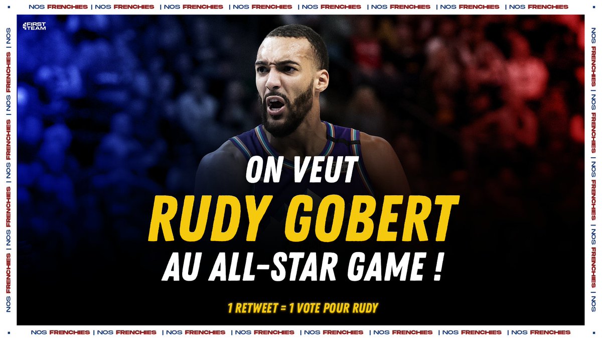 On veut voir @RudyGobert27 au All-Star Game ! 🌟🇫🇷

1 RETWEET = 1 VOTE

#NBAAllStar #RudyGobert