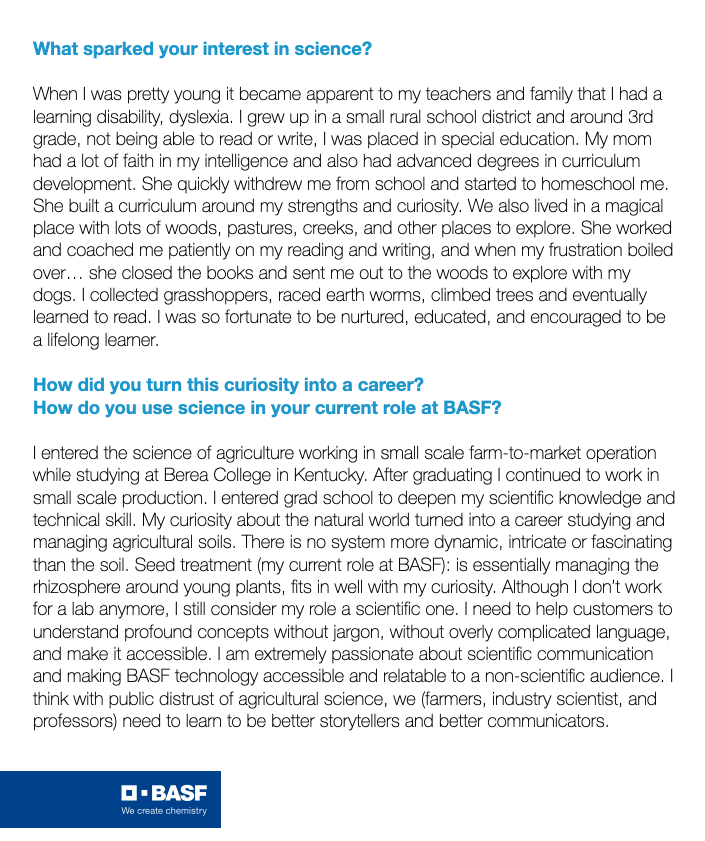 UFSidMartinBio's tweet photo. .@UFSidMartinBio’s own Dr. Ruhiyyih Dyrdahl-Young, @BASFAgProducts Regional Technical Field Representative, didn't let anything stand between her and a life of learning! ���
.
See how she used her passion for the outdoors to pursue a career in #STEM! 🌱
.
https://t.co/tWGuvIJPZK https://t.co/gDPNOYEAIt