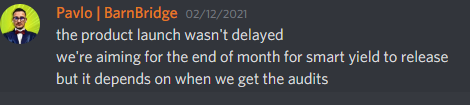 7/ To reduce the risk of smart contract fail (5/ ^), Barnbridge went for an "audit first" approach. Code for their main product, Smart Yield Bonds, is done and currently under audit by  @OpenZeppelin - expected release is by the end of the month.