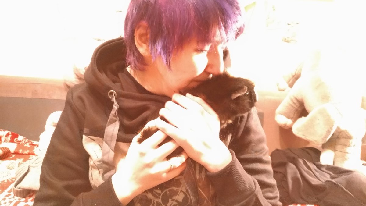 Faustovsky_'s tweet image. По треду про больницу прибыл вагон новых читателей - всем приветы, рассказывайте, чокак, сегодня перед сном с удовольствием почитаю про вас (:

Я вот Фауст, люблю анекдоты про евреев и всратые шутки, а это моя свиночка Сарделька, прощаемся с ней утром перед отъездом в больницу.