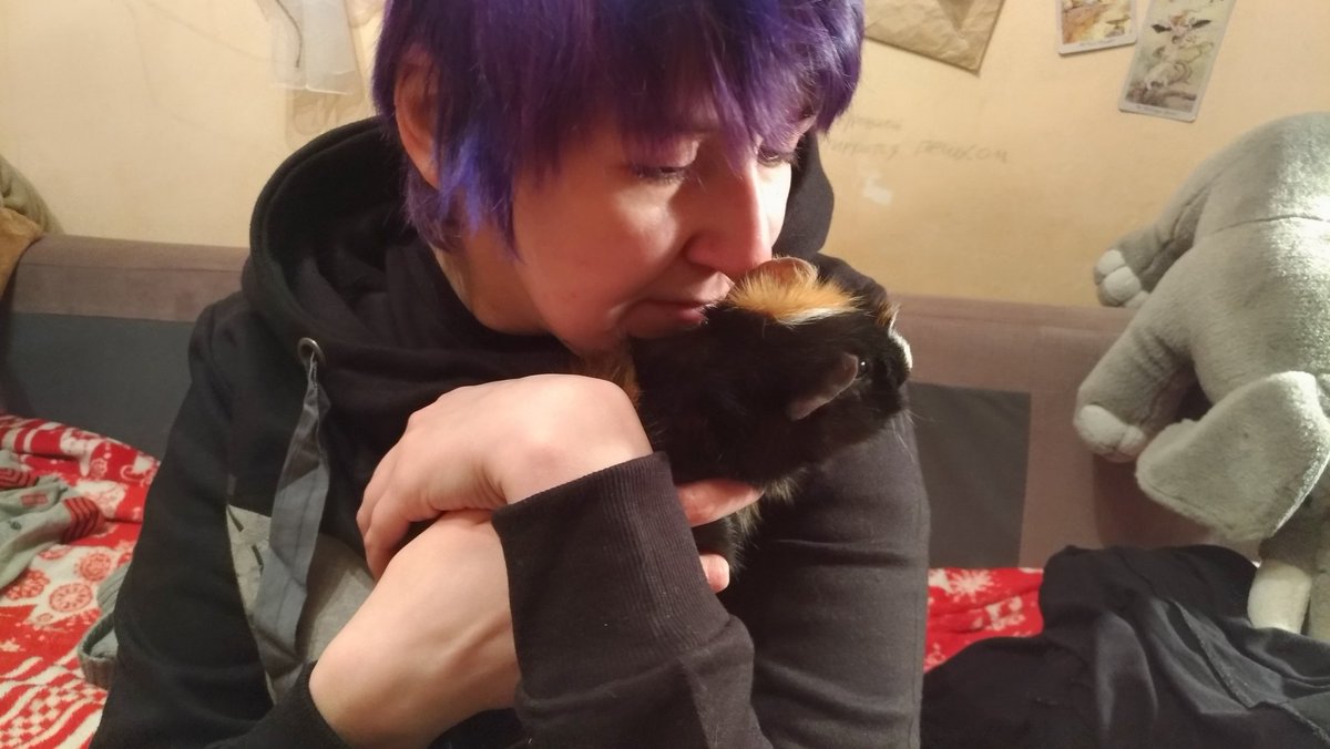 Faustovsky_'s tweet image. По треду про больницу прибыл вагон новых читателей - всем приветы, рассказывайте, чокак, сегодня перед сном с удовольствием почитаю про вас (:

Я вот Фауст, люблю анекдоты про евреев и всратые шутки, а это моя свиночка Сарделька, прощаемся с ней утром перед отъездом в больницу.