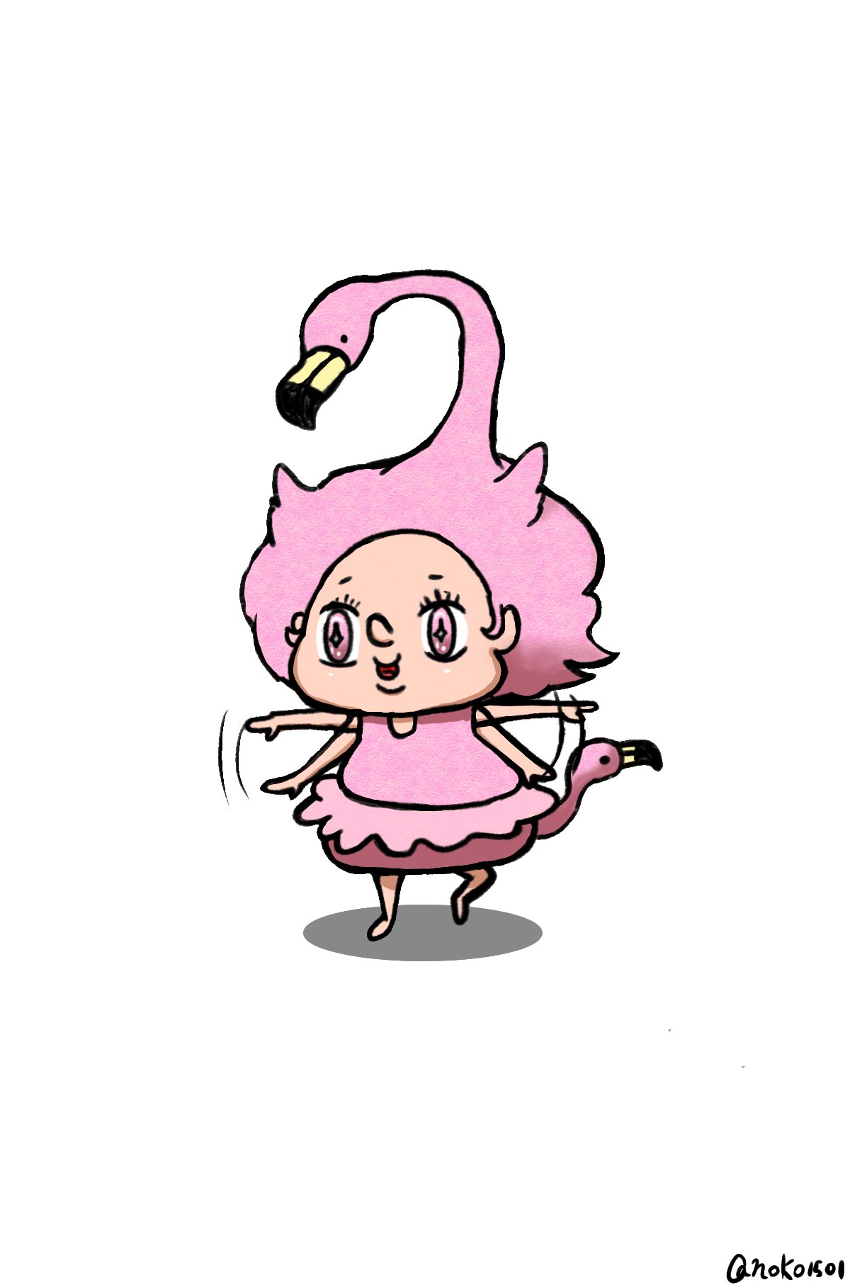 ナカノコ على تويتر フラミンゴちゃん 村に住む女の子 いつも一本足で立ってバランスをとっている ピンク色のものが大好き ナカノコ村 イラスト Ibispaint お絵描き オリジナルキャラクター T Co Xi3kmnnxzp تويتر