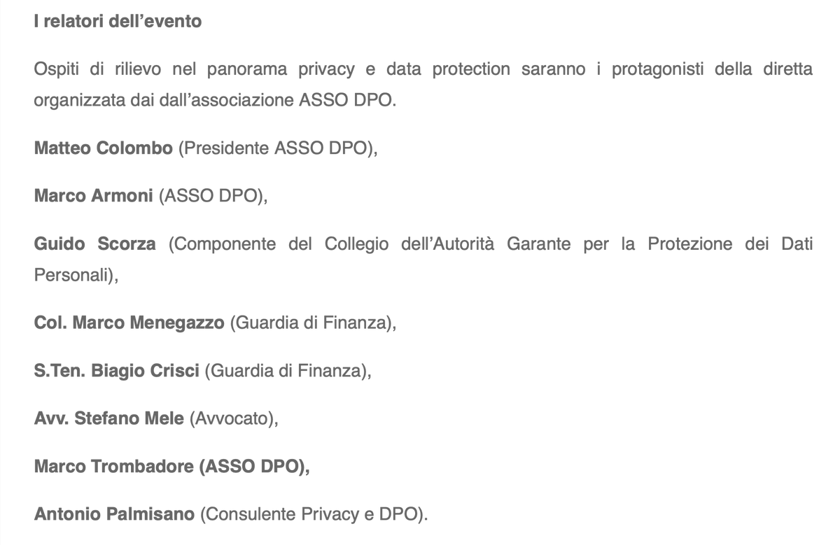 italiaprivacy's tweet photo. #Privacy, sicurezza e cyber risk. Live webinar gratuito di #AssoDpo il 26 febbraio. Tra i relatori: @Zagorteo @guidoscorza @MeleStefano
Il link per iscriversi e seguire il webinar: https://t.co/cseowu1n2n https://t.co/xcRZANDm6o