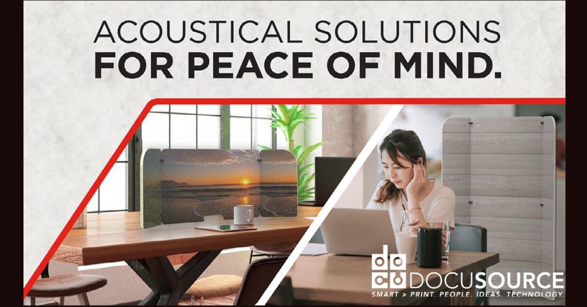 DocuSource's tweet image. Need some peace and quiet? Try Immerse!

Immerse™ is a sound-absorbing rigid felt material designed to quiet a space in style. It’s made from environmentally sustainable material sourced from recycled bottles.

#acousticfelt #quiet #sustainable #partitions #print