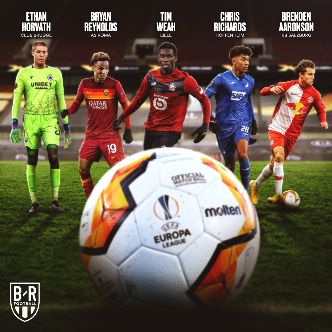 A record number of <a href="/USMNT/">U.S. Soccer Men's National Team</a> players will be involved in the Champions League and Europa League knockout rounds this season 🇺🇸 <a href="/brfootball/">B/R Football</a>