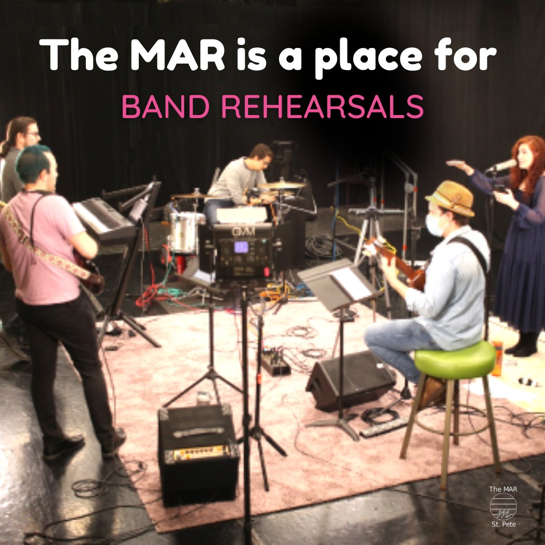 TheMarStPete's tweet photo. It's time to ditch the failed Zoom call band rehearsals and get into a space where you can all be together! At The MAR, we have 1,417 square feet of space for you and the band to create together safely! 🔥

Explore all the options 👉 https://t.co/V7zALSpC9q!

#TheMARStPete https://t.co/5oefom2V00